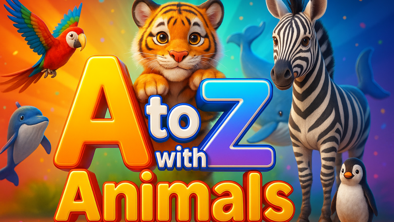 A to Z with Animals  Animal ABC Learn Names & Pronunciation for Kids 🐯🦋
